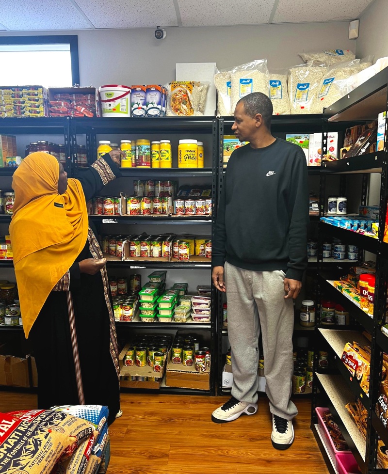 Shamsa Wanjuki and her husband at PNW Halal Meats